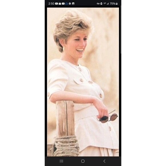 VTG Constance Saunders 100% Linen White Dress 8 Luxury Princess Diana Inspired - Picture 10 of 10